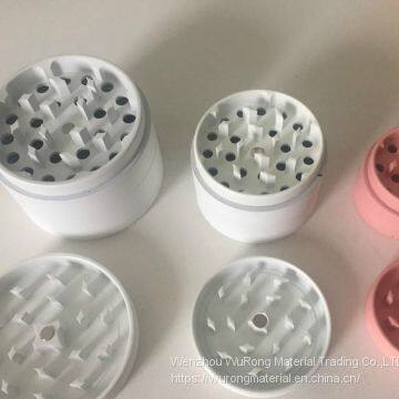 D63mm& H48 mm Aluminium Alloy Rubber Paint Grinder 4-layer Plat Smoke Grinder as Colorful Cigar Crushing Accessory for Tobacco,smoke,cigarette photo-5