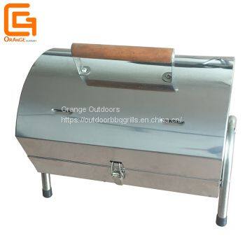 Stainless Steel Outdoor Used Barrel Charcoal Grill for Garden Camping Balcony BBQ