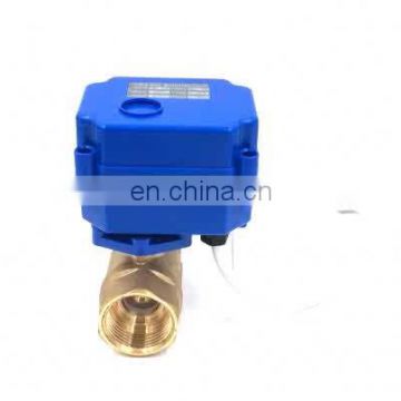 CWX-15N mini electric actuator motor operated ball valve for water leakage detector