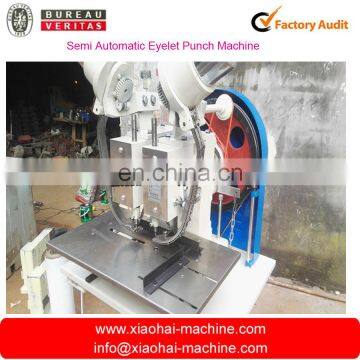 HAS VIDEO Two Heads Semi Automatic Eyelet Punch Machine For Bag photo-3