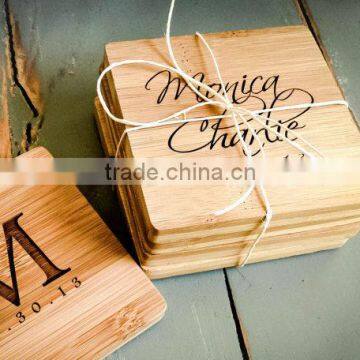 Custom Made Logo Bamboo Coaster,Bamboo Mat