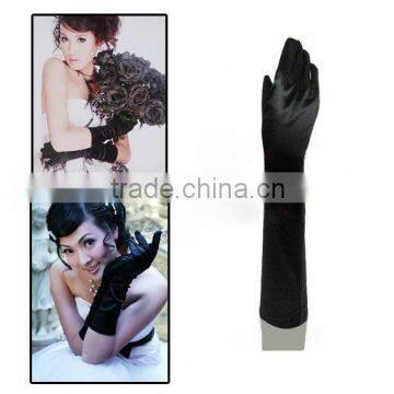 Instyles New Silk Satin Lace Ivory Bridal Gloves Wedding Bride Gloves Elbow photo-3
