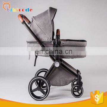 3 in 1 luxury PU handle bar baby bassinet with car seats