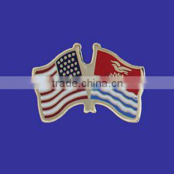 Custom quality novelty gift USA Kiribati World Flag Lapel Pin