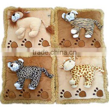 Cute soft wild animals plush cushion