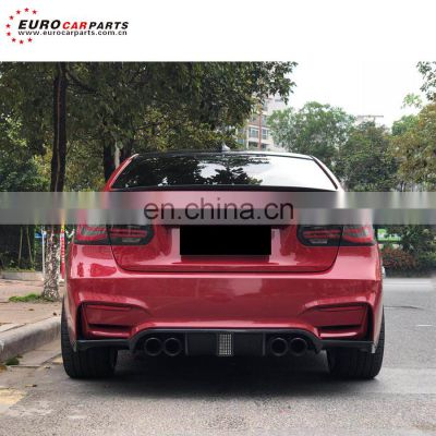 3 Series F30 F35 Car Rear Back Bumper Lip Diffuser Carbon Fiber Material Spoiler Automobile Tail  Splitter Accessories Protector