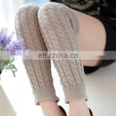 Women Cable Knit Cashmere Leg Warmers for Winter photo-2