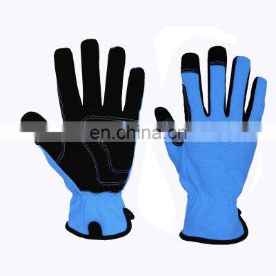 HANDLANDY navy nubuck Vibration-Resistant Repair hand Gardening Work touch screen gloves for outdoor