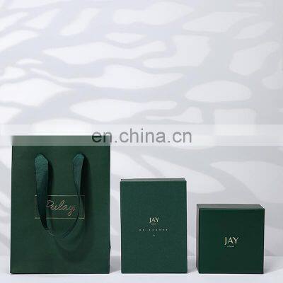 Custom Green Cardboard Drawer Jewelry Packaging Box With Logo photo-3