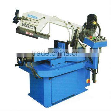 G250B manual swivel scissor type miter cutting steel band saw with 250mm cutting capacity