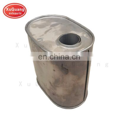 XG-AUTOPARTS hot sale universal oval exhaust muffler silencer rolled cap exhaust flat box