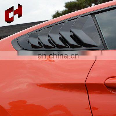 CH Racing Style ABS Vent Cover Blinds Rear Side Window Car Exterior Vents Louvers Trim For Ford Mustang 2015-2017