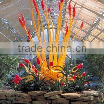 Decorative Garden Glass Flower Sculpture