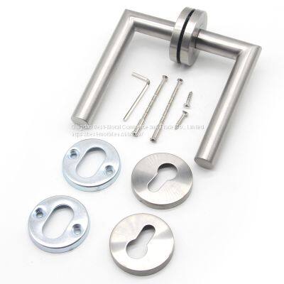 Satin Finish Entrance Door Handle Fire Rate Door Handle Stainless Steel Interior Door Handle photo-2