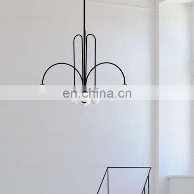 Villa LED Long Hanging Lamp Indoor Decoration Chandelier Commercial Hall Ceiling Pendant Light