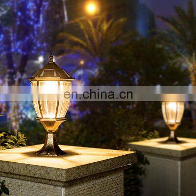 Outdoor Waterproof IP65 LED Solar Lamp Garden Lamp European Style Post Pillar Fence Post Lights