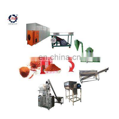 High efficient automatic chilli paprika grinding pulverzing pulverizer grinder mill machine production line