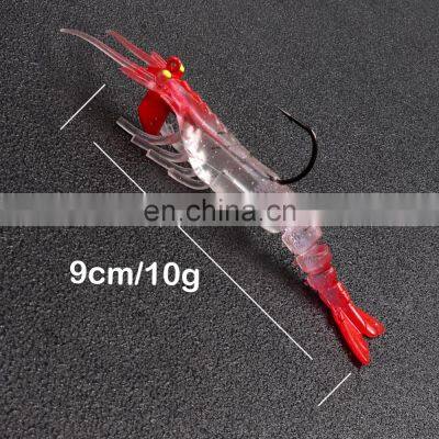 JOHNCOO Wholesale In Stock 9cm 10g Soft Lure Soft Baits Lead Hook Shrimp Soft Fishing Lures photo-3
