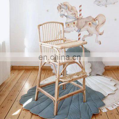 Rustic Rattan Feeding Chair Kids Furniture Retro Boho Child dinning chair Vietnam Manufacturer Cheap Wholesale