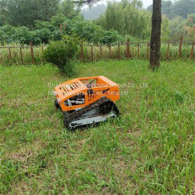 wireless robot mower, China industrial remote control lawn mower price, remote control brush cutter for sale