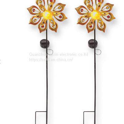 OEM Customized New Design Garden Metal Solar Garden Patio Light Wind Spinners photo-4