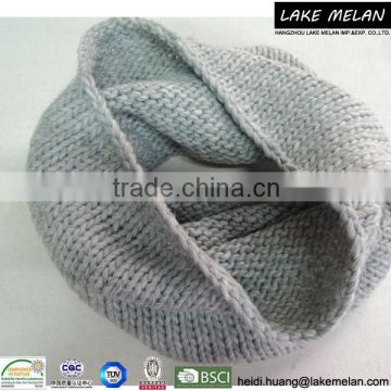 Hot Selling Acrylic Knitted Infinity Scarf(Snood)For Lady