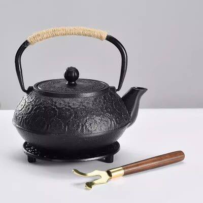 Custom Logo Cast Iron Tea Kettle With Infuser Hand-Crafted Modern Design Colorful Cast Iron Tea Pot photo-2