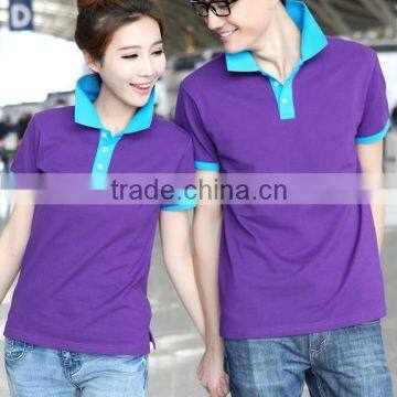 Bulk blank polo t shirt for lovers/hot sale couples polo t shirt