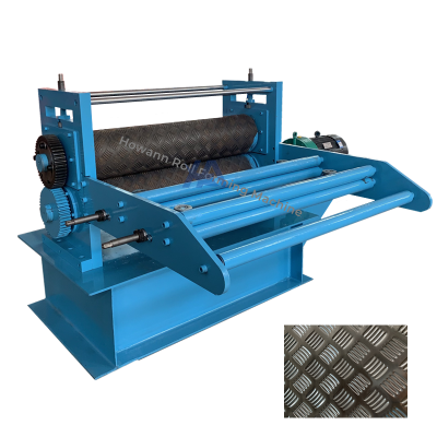 Factory Supply Customized Pattern Shape Metal Sheet Aluminum Steel Checker Plate Embossing Machine