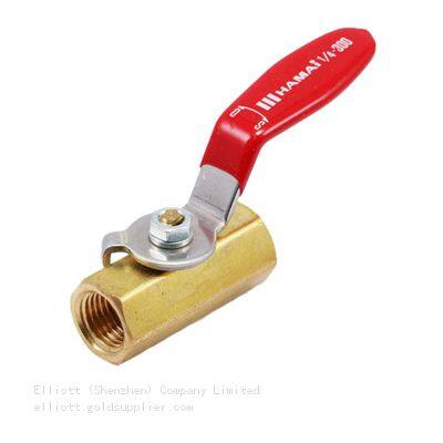 Hamai BBS-01 Series Brass Small Shut Ball Valve Manual Control for LPG Gas Lever Handle Threaded for Air Oil Flow-Plumbing
