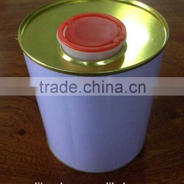 1 Liter printed round oil tin can / aerosol can / square tin can