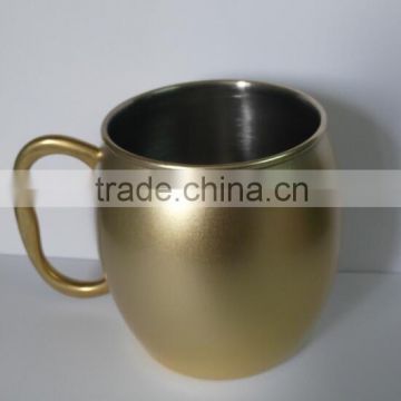 Manufacturer moscow mule mug with matt golden finished