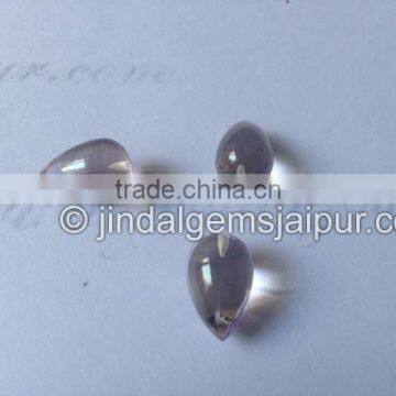 Wholesale Loose Gemstone Pink Amethyst Smooth Half Drill Drops