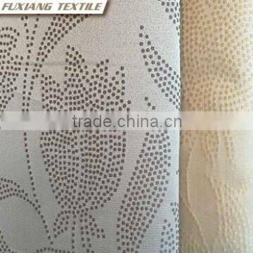 100% Polyester Jacquard Flower Window Curtain Fabric photo-3