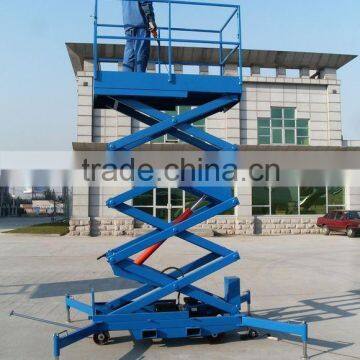 8m 500kg Excellent Quality Four Wheel Mobile Scissor Lift Platform photo-3