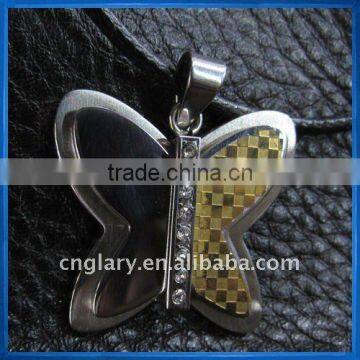 316L Stainless Steel Two-tone Butterfly Necklace