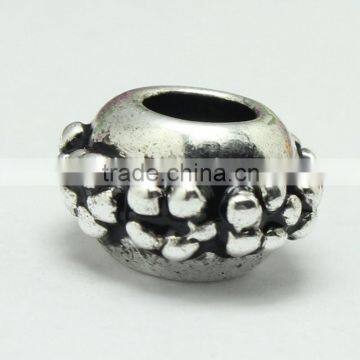 Popular Pdora Old-fashioned Jewelry Large Hole Beads, Zinc Alloy Large Hole Metal Slide Beads for Necklace and Bracelets