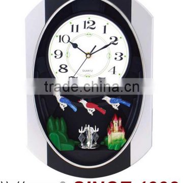 Plastic Quartz Bird Wall Clock