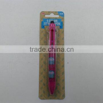 6 color stylus ballpoint telescopic pen