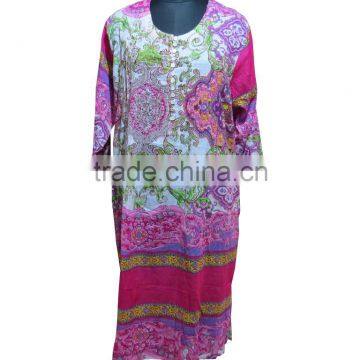 Printed long Casual dress for Women Designer tops