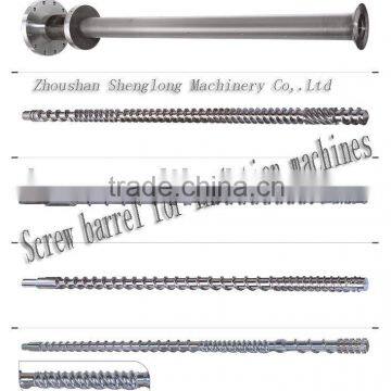 Screw barrel for inflation machines