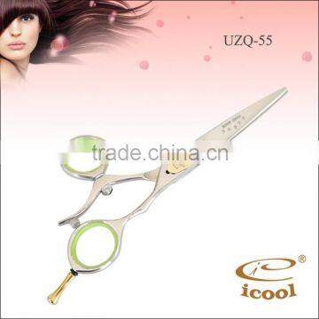 New design Chinese factory swivel thumb hair scissors