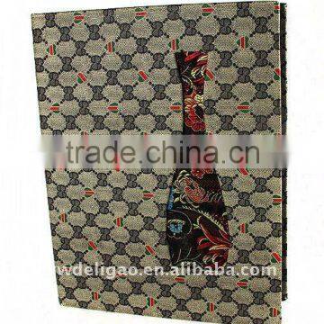 Weaving Cloth Cutout Handcraft Wrapping Ring Binder Desktop File Folder for Office Stationery Cardboard