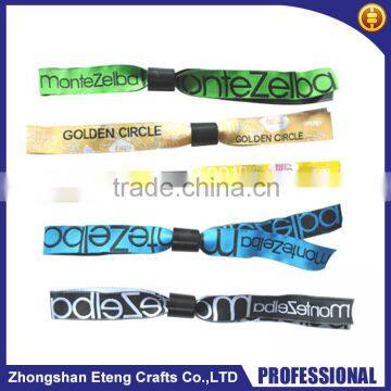 Fashion disposable woven wristbands,Custom event woven Wristband with slide lock                        
                                                Quality Choice