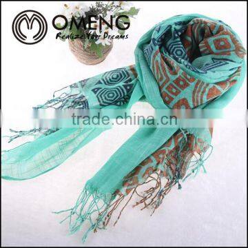 Wholesale 100% Viscose IMPRESS Fire LEAF Pashmina Scarf Shawl Voile Scarves 180*100 photo-2
