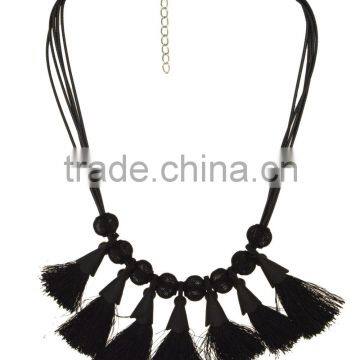 Trendy Fashion Tassel Rhinestone Necklace photo-3