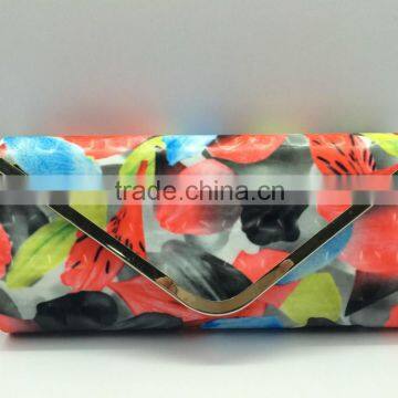 Floral PVC clutch bag