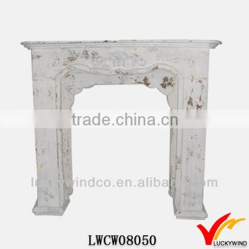 2014 art minds design decoration wooden shabby white fireplace