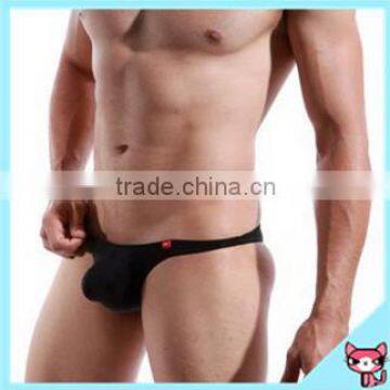 2015 fashion hot Men's sexy brief ice silk confortable underwear for men thong g string