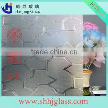 haojing 3mm-6mm Clear Leaf Pattern Glass